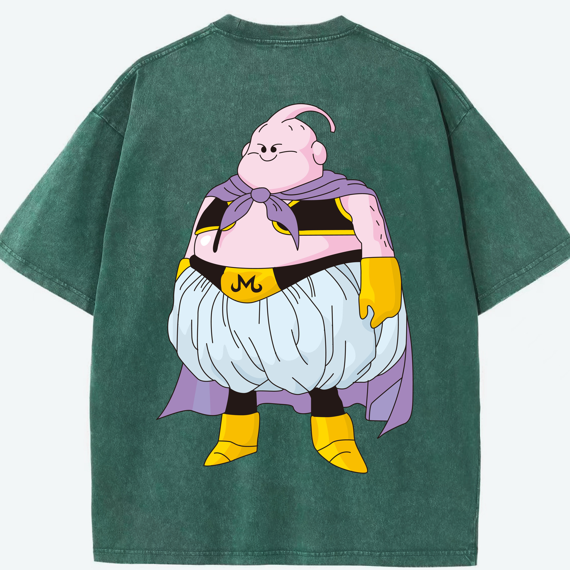 （画像用） ドラゴンボール 魔人ブウ DRAGON BALL Majin Buu 綿100% ヴィンテージ風 半袖Tシャツ（背面プリント）